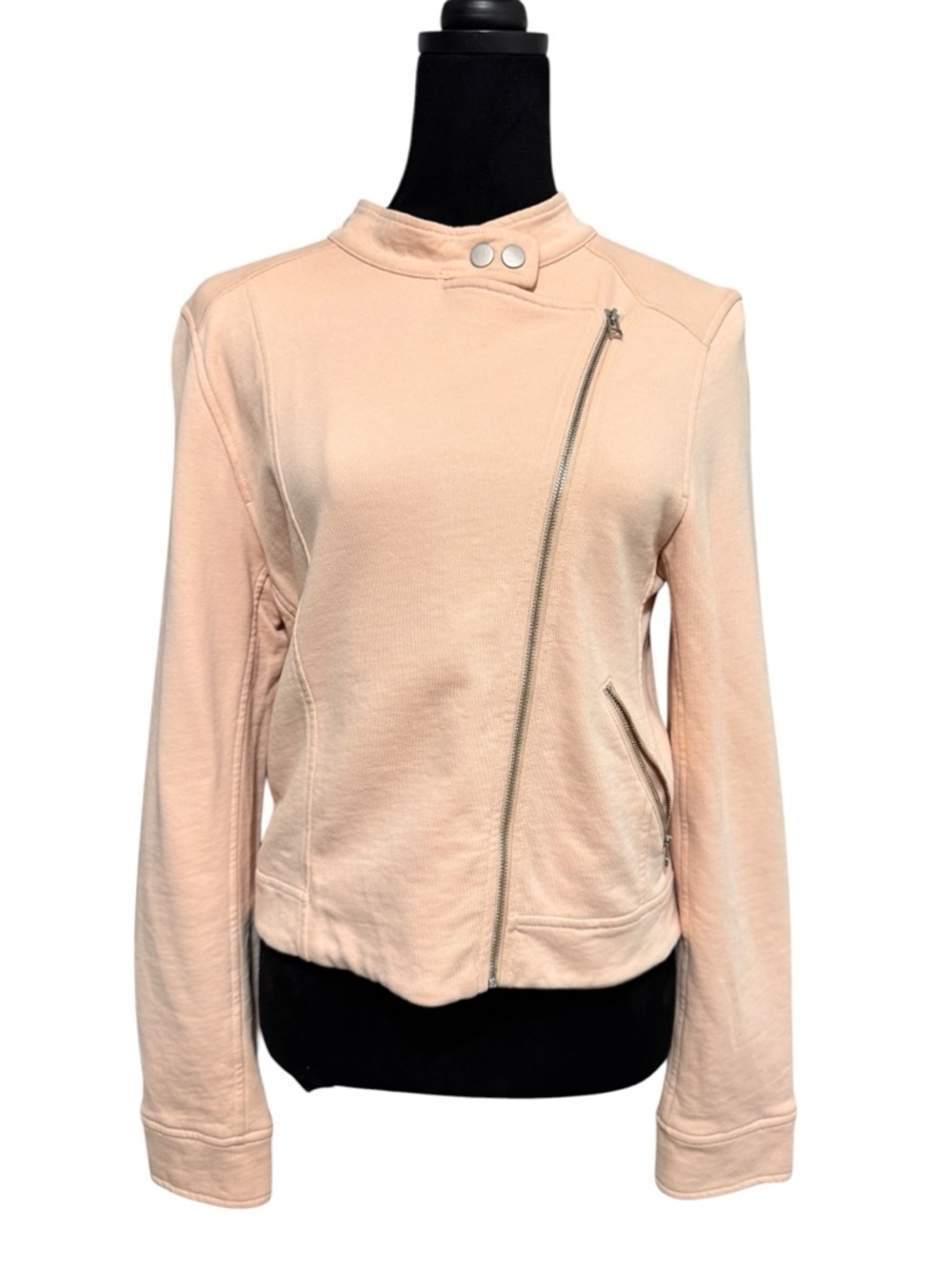 Aritzia Sunday Best Kerouac Moto Zip Jacket Peach